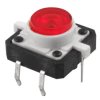 Tact Switch 12x12 mm h=7mm czerwone podświetlenie