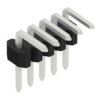 Pin header, 5 pole, pitch 1.27 mm, angled, black, SLV W 1 KA 030 5 Z
