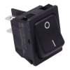On-Off Black Rectangle Rocker Switch DPST 10A R13-117A-01