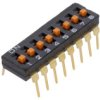 Przełącznik Dip-Switch Ilość Sekcji 8 On-Off 0,025A/24Vdc A6t-8104