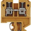 Through terminal block, screw connection, 0.5-4.0 mm², 2 pole, 24 A, 8 kV, beige/yellow, 0279660000
