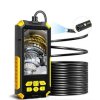 Kamera inspekcyjna P50 1080P 8 mm z podwójnym aparatem do sondowania rur,4,5-calowy wyświetlacz LCD IPS z 6 diodami LED do samoc