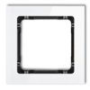 Deco Ramka Podwójna - Efekt Szkła (Ramka: Biała Spód: Czarny) Biały 0-12-Drs-2