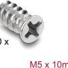 60991 Fan Screw M5 x 10 mm 50 pcs silver