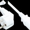 P0130-W150 power cord type E+F CEE 7/7 to C13 , white, 1,50 mm², 15 m