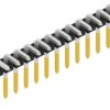 Pin header, 12 pole, pitch 2.54 mm, angled, black, SLLP306912S