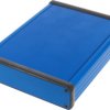Aluminum enclosure, (L x W x H) 160 x 125 x 31 mm, blue, IP54, 1455P1601BU