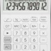 MROS191 Desktop calculator, solar, 12 digits, white