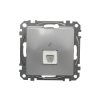 Gniazdo telefoniczne RJ11, srebrne aluminium, Sedna Design i Elements SDD113491