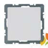 BERKER Q.1/Q.3/Q.7 Zaślepka z płytką czołową (bez pazurków rozporowych) biały aksamit 10096089 HAGER