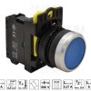 Przycisk sterowniczy kryty 22mm IP65 niebieski NO zestaw