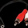 MUFMRCA Audio Cable, 3,5 mm Jack Socket to Cinch Connector, 0,15 m