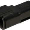 Socket, equipped, 4 pole, straight, 2 rows, black, DTM04-4P-E004