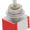 Toggle switch, metal, 2 pole, latching/groping, On-Off-(On), 5 A/125 VAC, 28 VDC, silver-plated, 2-1825139-4