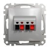 SEDNA DESIGN & ELEMENTS Gniazdo podwójne głośnikowe srebrne aluminium SDD113411 SCHNEIDER ELECTRIC