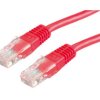 Kabel sieciowy LAN ethernet CAT 5e PatchCord 0.5m czerwony