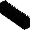 Extruded heatsink, (L x W x H) 37.5 x 160 x 40 mm, 1.35 to 0.6 K/W, black anodized, 10022653