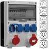 Rozdzielnica budowlana TD-S hermetyczna IP44 Wyposażona + 32A/[5P] + 16A/[5P] + 4x230V/[2P+Z] Schuko DOKTORVOLT DV-2107-D
