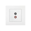 Gniazdo głośnikowe 2xCINCH - białe - KARRE