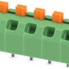 PCB terminal, 5 pole, pitch 5 mm, AWG 24-16, 16 A, spring-clamp connection, green, 1862440
