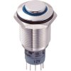 LAS2GQH-11E/B/12V/S/P 16mm IP67 Vandal Resistant Switch SPST, On-On, Blue LED