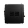 DECO Ładowarka USB podwójna 2xUSB C 30 W max bez pola opisowego czarny mat 12DCUSBBO-9 KARLIK