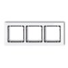 DECO Ramka potrójna - efekt szkła (ramka: biała spód: grafitowy) biały 0-11-DRS-3