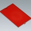Front plate, PC, (W x H) 67 x 42 mm, red/transparent, B6803300