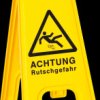 Warning sign - danger of slipping