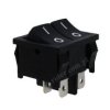PRZEŁĄCZNIK KOŁOSKOWY PODWÓJNY CZARNY 6pin/2poz 6A