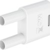 Złącze męskie bananowe Stäubli SKS2-4N-19 66.4010-29 Średnica pina: 4 mm Rozstaw kołków: 19 mm biały 1 szt.