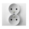 Gniazdo PT podwójne ZU Kier białe Ospel CB-85725