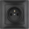 Gniazdo pojedyncze z uziemieniem VCX WESA LC 13 Czarny