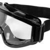 GOGLE OCHRONNE Z WYWIETRZNIKAMI BEZBARWNE Z CZARNĄ RAMĄ