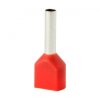 Końcówka tulejkowa izolowana HI 2x1,5/10-cze czerwona (100 szt.) Al/Cu