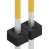 Pin header, 2 pole, pitch 2 mm, straight, black, 10062131