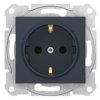 SEDNA Gniazdo pojedyncze z uziemieniem schuko grafit SDN3000170 SCHNEIDER ELECTRIC