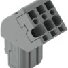 Socket header, 3 pole, pitch 5 mm, angled, gray, 769-103/022-000