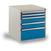 Manuflex SP1022.7035 Szafa szufladowa PROTEC stacjonarna 500x580x560, 5 szuflad RAL7035 jasnoszary (S x W x G) 500 x 560
