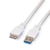 Kabel Value Usb 3.2 Gen 1, Typ A M - Micro A M, Biały, 2 M