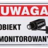 Naklejka /Uwaga obiekt monitorowany/ N-35X25