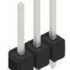 Pin header, 3 pole, pitch 2.54 mm, straight, black, 10053998