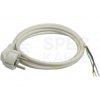 Przewód zasilający OMY 3x1,5mm2 z wtyczką kątową [2P+Z] Uni-Schuko biały 1,5m