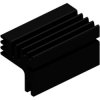 Extruded heatsink, (L x W x H) 50 x 30 x 28 mm, 9.1 to 4.9 K/W, black anodized, SK 125 50 SA