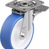 Blickle 937268 LX-POTHS 125XR-ST Rolka skrętna ze stali nierdzewnej Średnica koła: 125 mm Maksymalne obciążenie: 250 kg