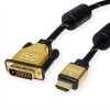 ROLINE GOLD Kabel do monitora DVI (24+1) - HDMI, M/M, 5 m