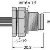 Turck 6936231 Wbudowane złącze czujnika/aktuatora złącze męskie chassis do wbudowania 10 szt.