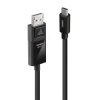 LINDY Kabel wyświetlacza USB-C® DisplayPort 1.4 Złącze męskie USB-C®, Złącze DisplayPort 2.00 m czarny 43342