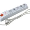 Przedłużacz Przeciwprzepięciowy 5-Gniazd Z/U Acar F5 1,5M Szary