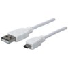 Kabel USB A-Microb M/M 0,3M USB2.0 Hi-Speed Biały ICOC MUSB-A-003W